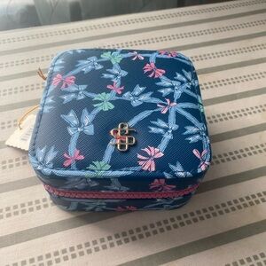 Simply Southern Floral Blue and Pink Jewelry Case